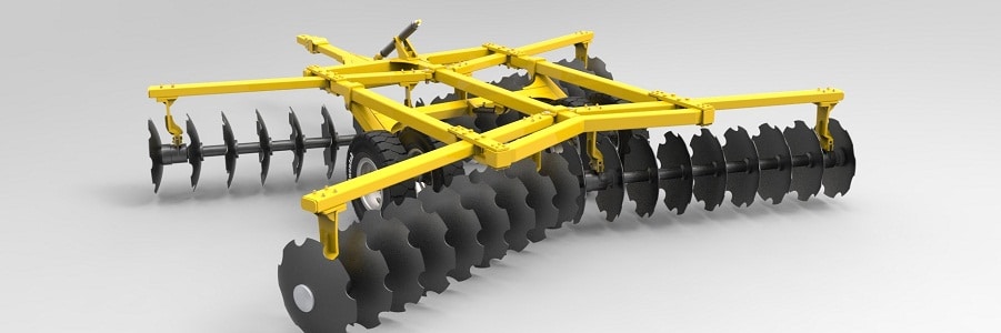 طراحی دیسک هارو disc-harrow در سالیدورک solidwork